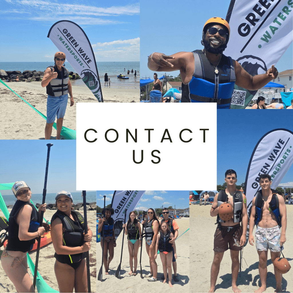 Get in contact with Green Wave Watersports at Buckroe Beach, Hampton VA. Contact Us - Green Wave Watersports